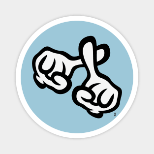 Crossed Fingers (Cross / Bible / Religion / POS / 2C) Magnet